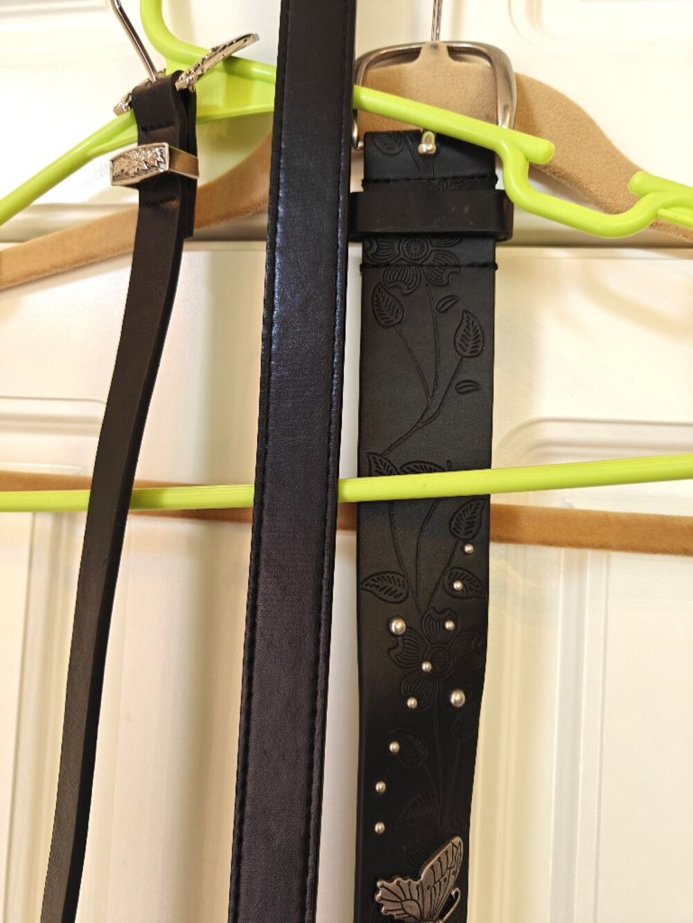 Bundle of 3 Women's Black Belts, size large